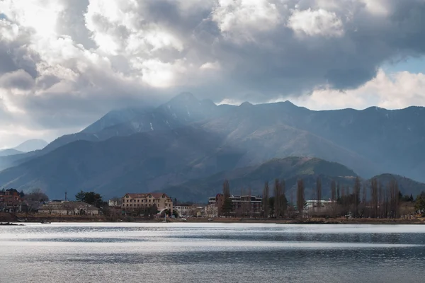 Vista del lago Kawaguchiko — Foto de Stock