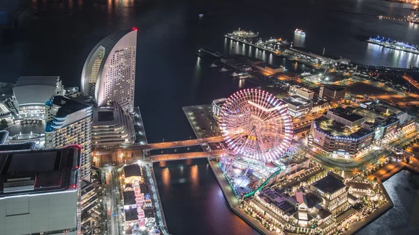 Yokohama stadsbilden på Minatomirai — Stockfoto