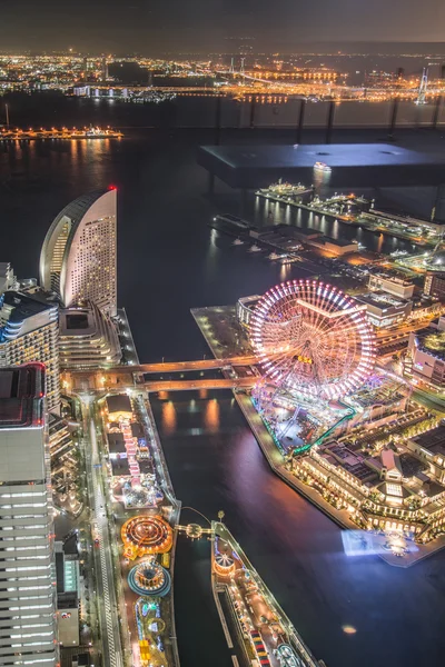 横滨港未来在城市的景观 — 图库照片