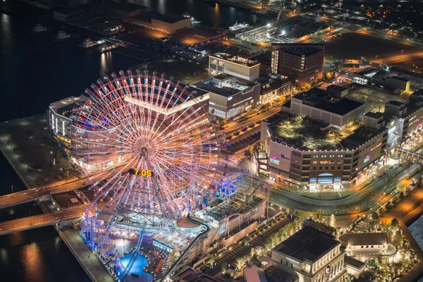 Yokohama stadsbilden på Minatomirai — Stockfoto