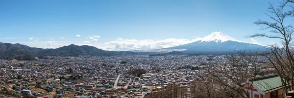 Monte Fuji vista do pagode vermelho — Fotografia de Stock