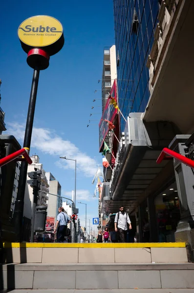 Buenos Aires Argentina January 2020 Exit Underground Metro Station City — Stock Photo, Image