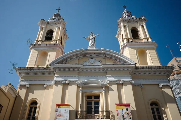 Cordoba Argentína 2020 Január Katolikus Templom Két Harangtoronnyal Szűz Mária — Stock Fotó