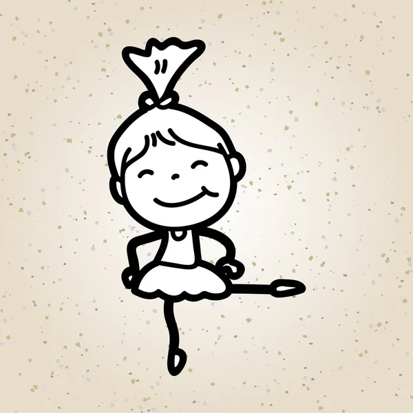 Dibujo a mano dibujos animados niño feliz — Archivo Imágenes Vectoriales