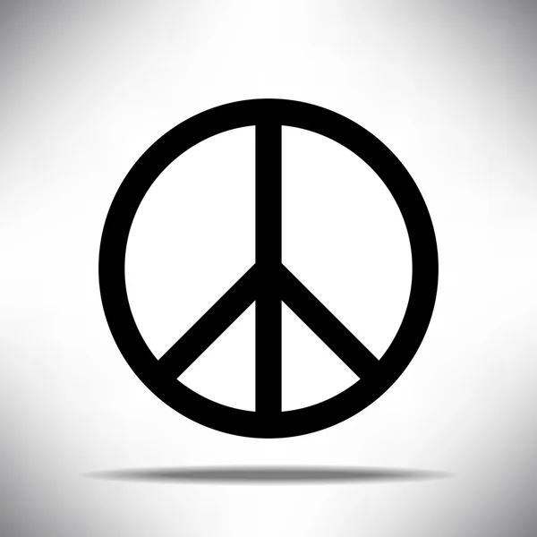Black Peace symbol on gradient background — Stock Vector