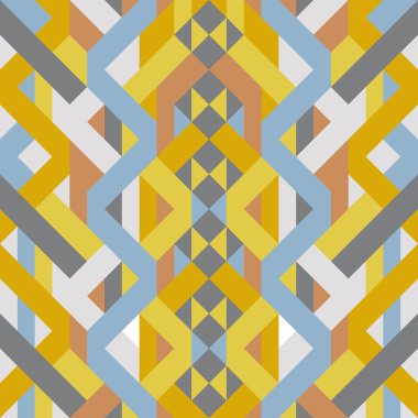 soyut retro geometrik pastel art deco tarzı desen