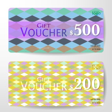 Premium hediye çeki şablon vektör çizim