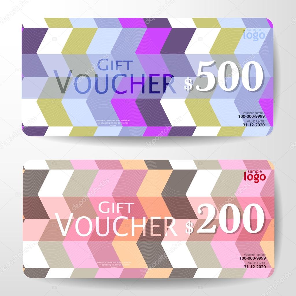 Premium Gift Voucher Graphic Template vector illustration
