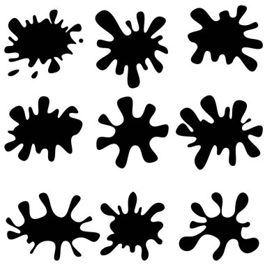 Grafik için soyut şekil sıçratma prim vektörü