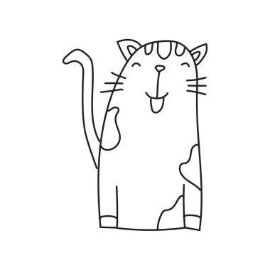 El çizimi karalama hayvani sevimli hayvan çizimi