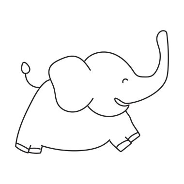 El çizimi karalama hayvani sevimli hayvan çizimi