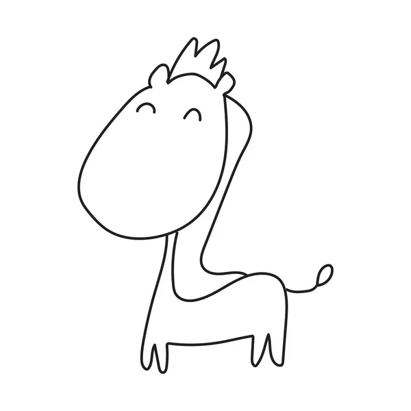 Ζωγραφισμένα Στο Χέρι Doodle Ζώο Χαριτωμένο Αστείο Κατοικίδιο Ζώο Γραμμή — Διανυσματικό Αρχείο