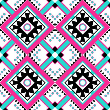 Arkaplan ya da duvar kağıdı için soyut etnik geometrik desen tasarımı. Nakış stili.