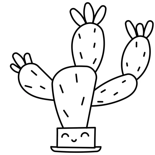 Dessin Main Doodle Botanique Cactus Plante Succulente Clipart Illustration — Image vectorielle