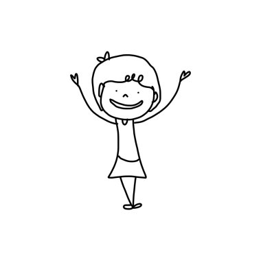 mutlu çocuklar çizim el