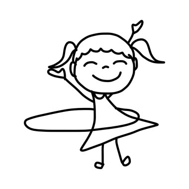 mutlu çocuklar çizim el