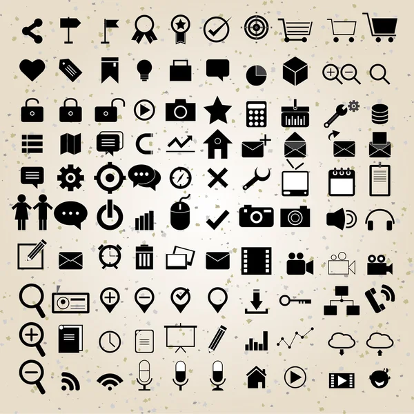 Web design icons set vector — Stock Vector