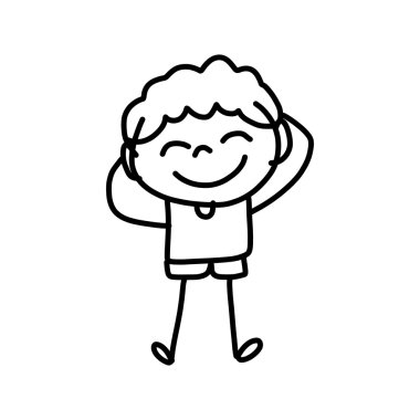 mutlu çocuklar çizim el