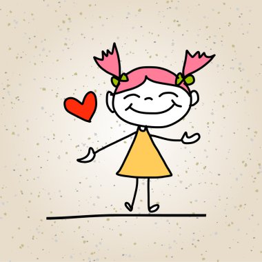 mutlu çocuklar çizim el