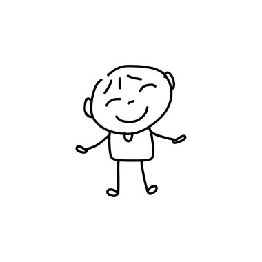 mutlu çocuklar çizim el