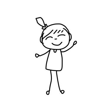 mutlu çocuklar çizim el