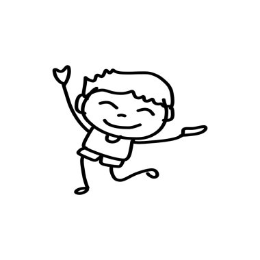 mutlu çocuklar çizim el