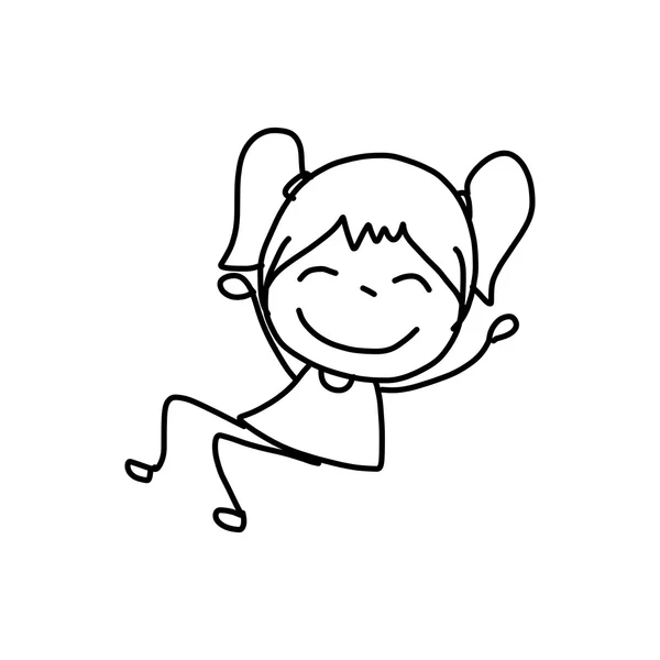 Hand drawing abstract happy cute boys line art Stock Vector Image by ...