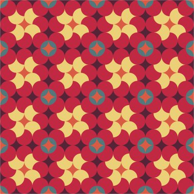 retro soyut geometrik desen