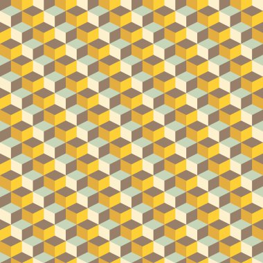 retro soyut geometrik desen