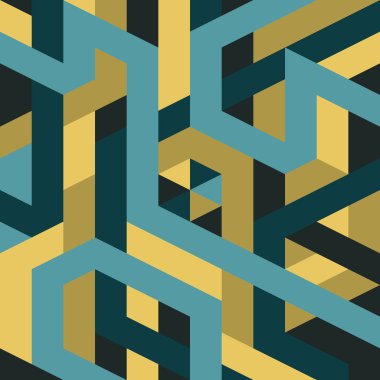 retro soyut geometrik desen