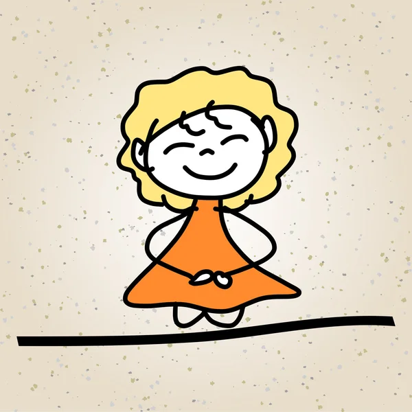Ручной рисунок абстрактный мультфильм счастливые дети — стоковый вектор
