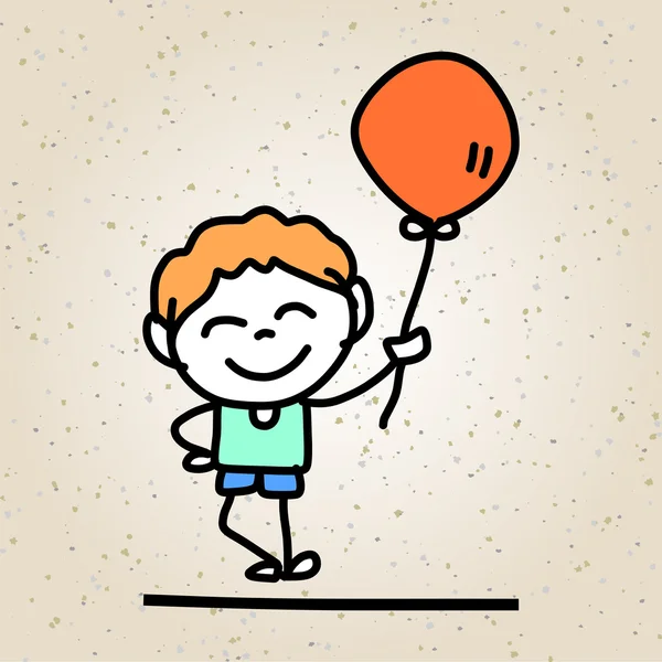 Κινούμενα σχέδια χαρακτήρα αφηρημένη ευτυχισμένο παιδί — Διανυσματικό Αρχείο
