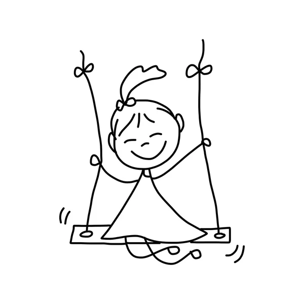 Hand drawing abstract cartoon happy kids — Stock Illustration Hand drawing abstract cartoon happy kids Royalty Free Stock Illustrations