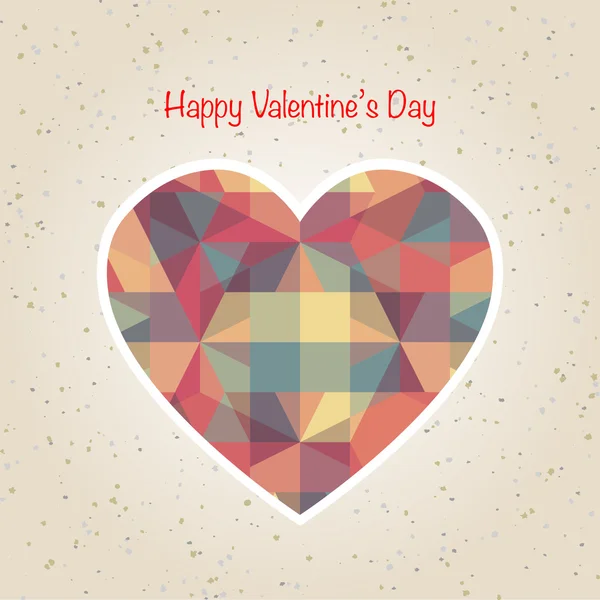 Abstract valentine's day retro geometric pattern — Stock Vector