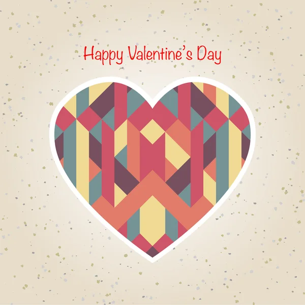 Abstract valentine's day retro geometric pattern — Stock Vector