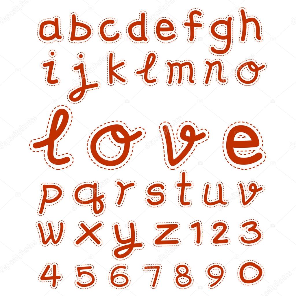 Hand drawing type font illustration eps 10