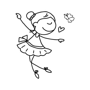 El çizimi çizgi film karakteri mutlu çocuklar 