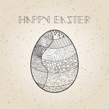 Mutlu Paskalya illüstrasyon tasarımı için