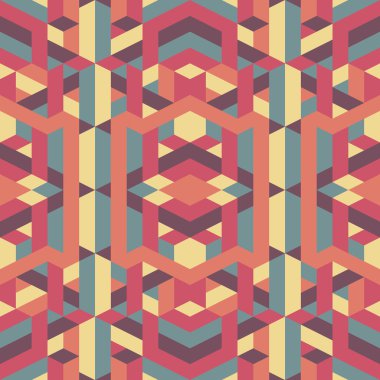 retro soyut geometrik desen