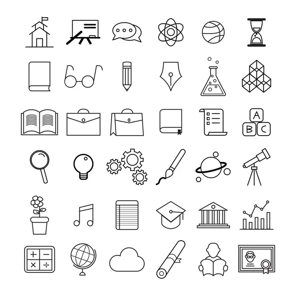 Education icons set — Stock Vector
