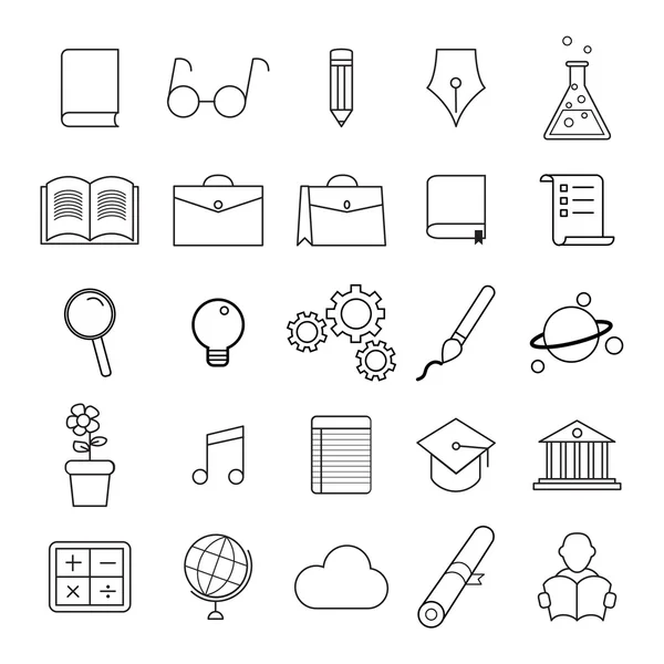 Conjunto de ícones de educação — Vetor de Stock