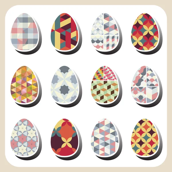 Pasen eieren retro patroon — Stockvector