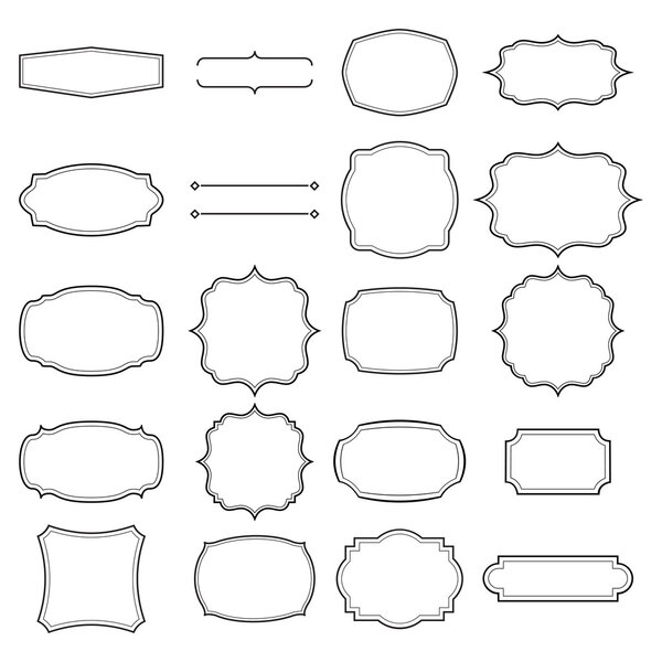 Blank retro vintage frames