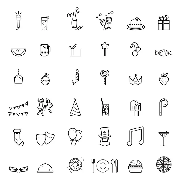 Tasarım için ortak hat Icons set