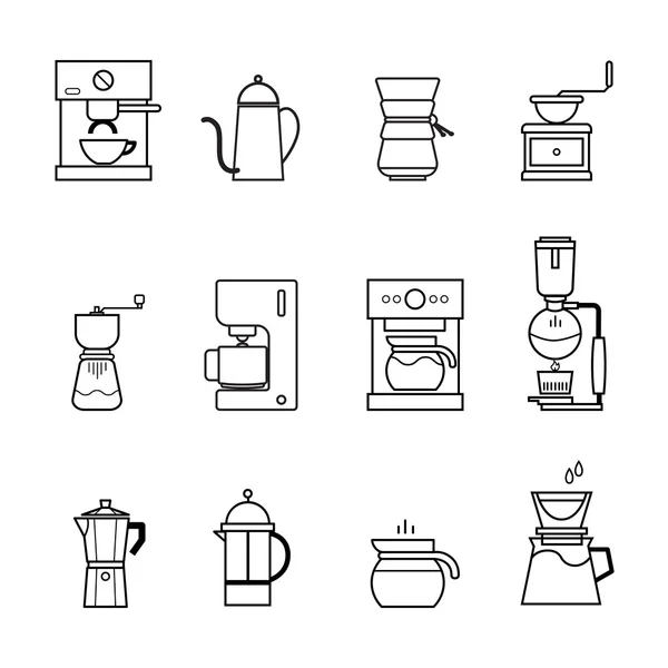 Coffee and tea icons set — Stock Vector