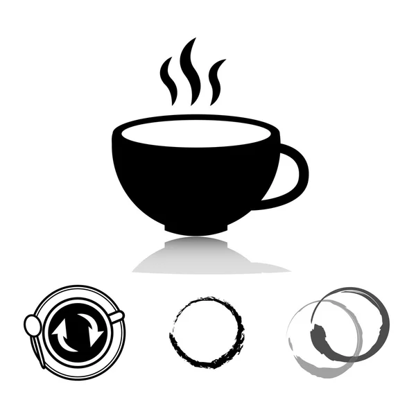 Coffee and tea icons set — Stock Vector