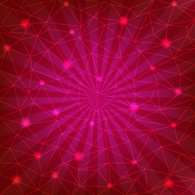 abstract low poly red background