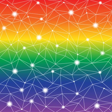 abstract low poly rainbow background