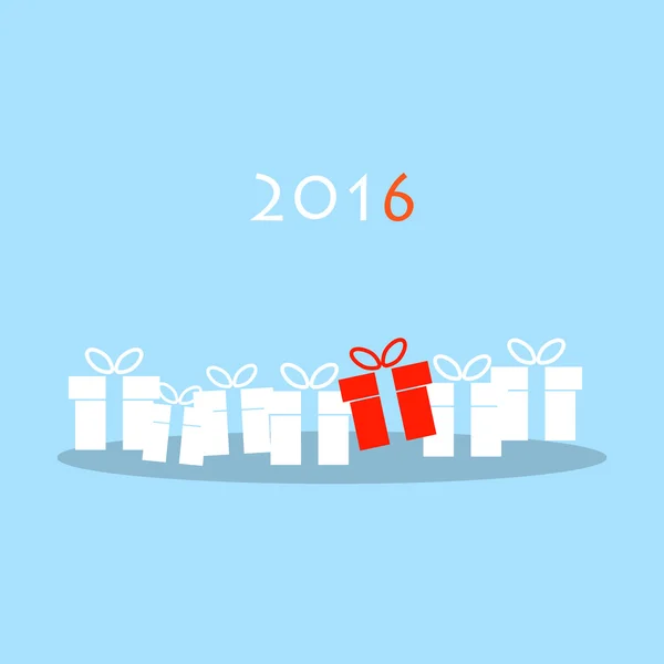 Feliz Ano Novo e cartão de felicitações de Natal —  Vetores de Stock