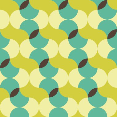 retro soyut geometrik desen